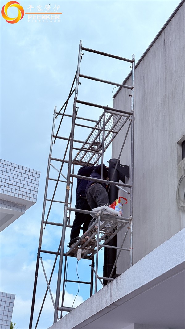 益陽自建房丹麥Morso 3640鑄鐵壁爐安裝.jpg